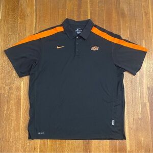 NIKE Oklahoma State Cowboys OSU Dri Fit Polo Shirt Orange Men’s Size XXL